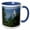 Blue/White, variant on 3drose, Nova Scotia, Cape Breton, Baddeck Lighthouse-cn07 Cmi0391 - Cindy Miller Hopkins, 11oz Two-tone Black Mug