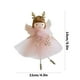 thumbnail image 3 of Adorno navideño de ángel niña con astas y alas | Decoración colgante para habitación infantil, dormitorio y decoración navideña | Colgante de hada de tela blanca, gris y rosa, 3 of 6
