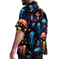 thumbnail image 3 of Alien Men's Short Sleeve Hawaiian Shirt, Casual Printed Button Down Beach Tops for Summer, Spread Collar Mens Shirts Unisex, 3 of 6
