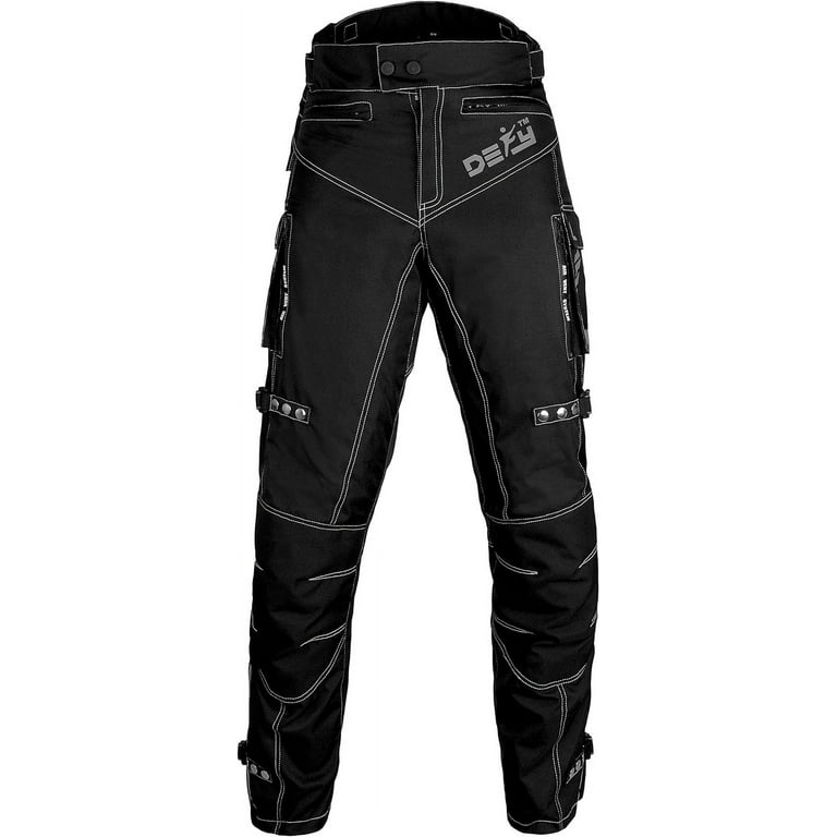 DEFY Sports Men's Motorcycle Pants - Biker Dual Sport, All-Weather