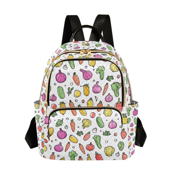 FORMRS Mini Backpack Purse for Women Travel Daypack Casual Shoulder Bag, Various Vegetables Pattern