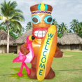 thumbnail image 1 of Decoración LED para fiestas con forma de tiki, hinchable, con forma de flamenco, de Sappy, de 150 cm, 1 of 6