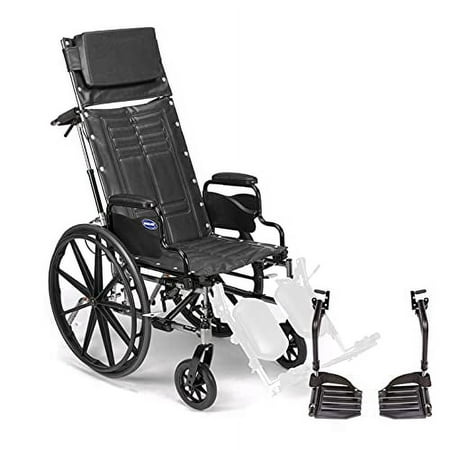 Invacare Tracer SX5 Wheelchair Recliner, With Desk Length Arms and T93HCP Hemi Footrests, 18" Seat Width, 1192360
