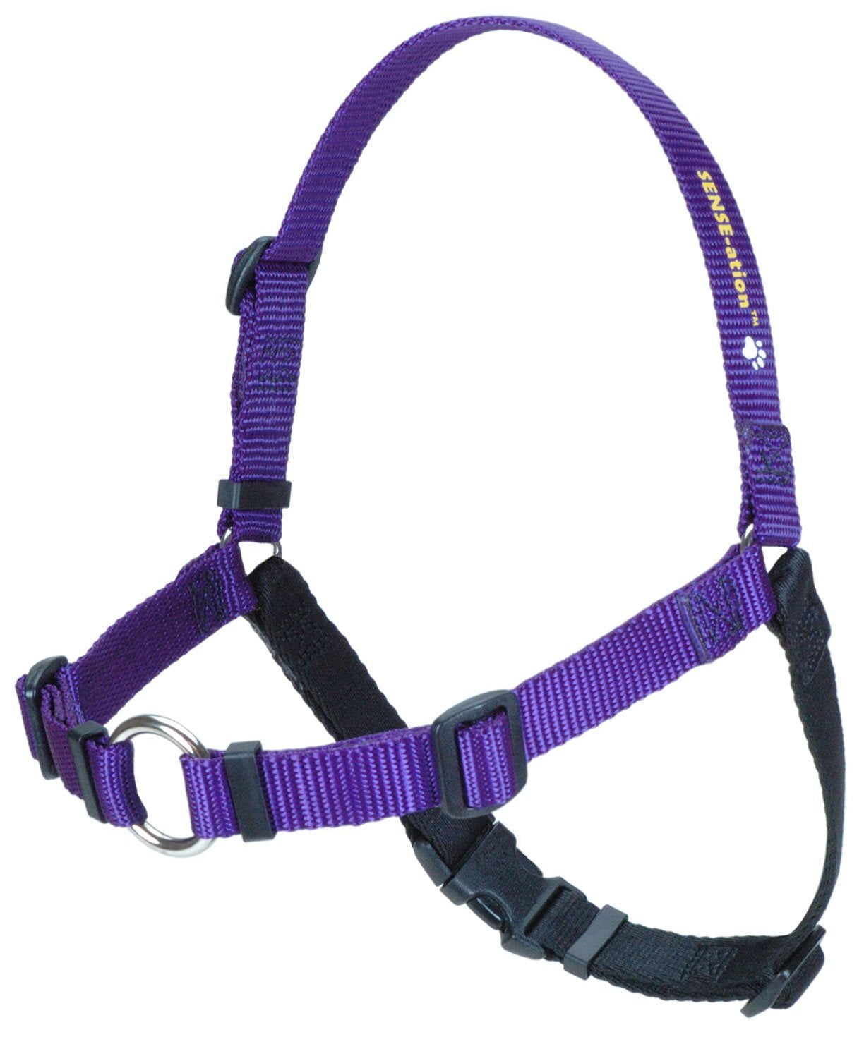 SENSEation NoPull Dog Harness Purple Medium, The Original FrontLeash Attachment Harness. By