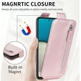 thumbnail image 3 of Zipper Wallet Case for Samsung Galaxy A53 5G, PU Leather [Card Holder Slot Handbag] with Adjustable Kickstand Flip Phone Cover for Samsung Galaxy A53 5G Rose Gold, 3 of 14