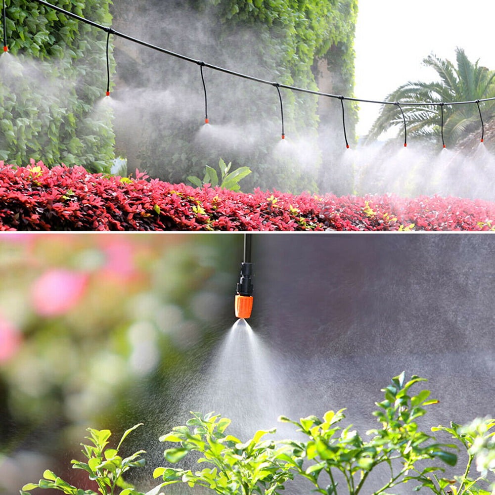 DIY Micro Drip Irrigation Auto Timer Self Plant Watering Garden Hose System kit 