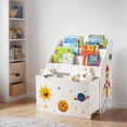 thumbnail image 2 of SONGMICS HOME Estantería de Juguetes, Librería Infantil, con 3 Compartimentos, Caja de Juguetes Móvil, con Ruedas, Multifuncional, para Habitación de los Niños y Sala de Juegos, Blanco, 2 of 6