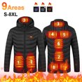 thumbnail image 3 of 9 Chaqueta calefactora, chaleco de invierno, chaquetas calefactoras eléctricas USB, chaquetas térmicas cálidas para exteriores para mujeres y hombres, ropa, chaquetas S-8XL, 3 of 5