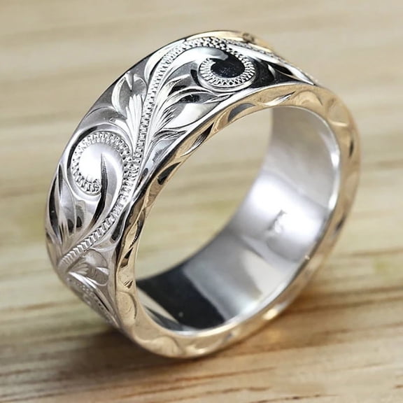 Faty-T Fidget Ring for Anxiety Relief 18K Gold Plated Spinner Band for Stress Relief,Stainless Steel Statement Flower Ring for Wo