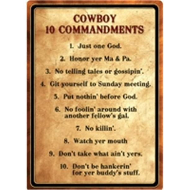 Rivers Edge Produits Warning-Cowboy 10 Commandement Signe