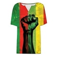 thumbnail image 5 of DPTALR Haut/chemise à Manches Trois-Quarts Imprimé pour Femmes, Col en V, Manches 3/4, 5 of 5