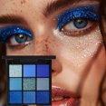 thumbnail image 4 of Palette de Fards à Paupières Rouges 9 Compartiments Violet Pailleté Nacré Mat Fard à Paupières Scintillant Maquillage Longue Durée Cosmétiques Beauté des Yeux pour Femmes, 4 of 5