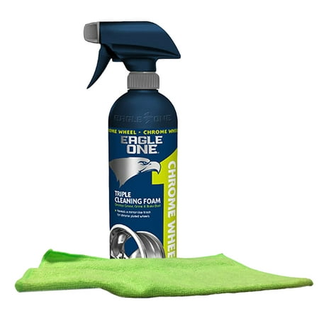 Eagle One Chrome Wheel Cleaner (23 oz.), Bundled with a Microfiber Cloth (2 (Best Way To Clean Chrome Wheels)