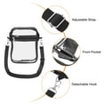 thumbnail image 3 of Uxcell Clear Crossbody Purse Bag, Stadium Approved Clear Shoulder Bag, Black, 3 of 6