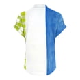 thumbnail image 4 of Jjayotai Women's Plus Size Tunic Top, Short Sleeve Casual Summer Blouse, Flowy Swing Loose Fit Shirt, Golf Tops for Women Plus Size, Womens Boho Tops Green^ XXXXXL, 4 of 5