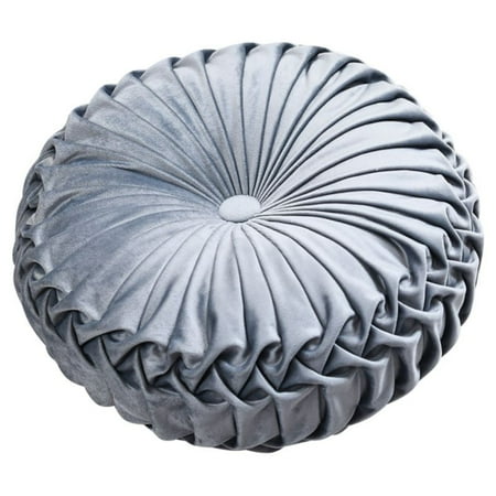 

Cushion Round Solid Color Pleated Floor Pillow Diameter 38 * 10CM
