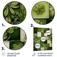 thumbnail image 3 of Designart "Green Floral Tiles in Botanical Design II" Abstract Tile Metal Wall Art, Green Metal Wall Decor, Modern Metal Art Decor For Office Room - 30x40 Inch, 3 of 6