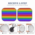 thumbnail image 5 of KLL Colorful Glitter Rainbow Windshield Sun Shade 2-Piece Foldable Car Front Window Sunshade for Most Sedans SUV Truck- Medium, 5 of 5