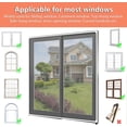 thumbnail image 4 of Adjustable DIY Magnetic Fly Screen Window Max 110x115cm (43"x45") Fits Any Size Smaller Fibergalss Insect Mesh Mosquito(White Frame Grey Net), 4 of 4