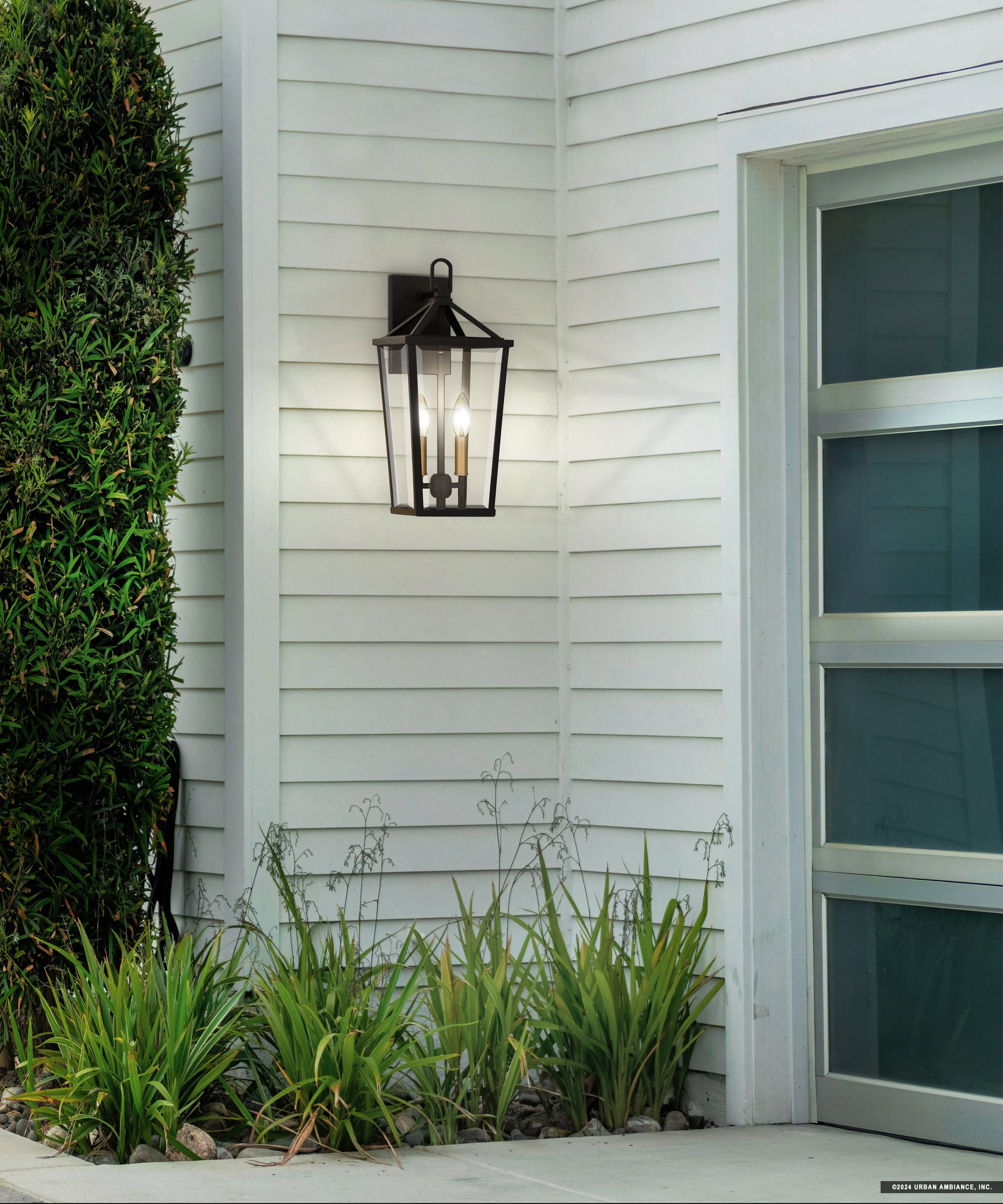Luxury Urban Loft Wall Sconce, Small Size: 17.5''H x 7.5''W, with Mid Century Modern Style Elements, Matte Black Finish, UQL1962 from the Ulm Collection by Urban Ambiance