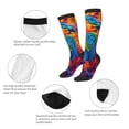 thumbnail image 3 of Fotbe Vibrant Parrot Splash Art Calcetas Divertidas Estampadas para Hombre y Mujer, Calcetas de Algodón hasta la Rodilla para Caminar, Correr, Enfermería y Embarazo, 3 of 6