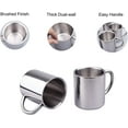 thumbnail image 6 of Stainless Steel Mug with Handle, Double Walled Camping Coffee Mugs,Unbreakable Mugs for Kids,Silver,6.8oz/200ml, 6 of 8