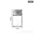 thumbnail image 1 of Botella de tubo con tapa de aluminio de 22 mm, botella de vidrio transparente, botella de azúcar hecha a mano, botella de embalaje de cordyceps con rosca, botella de medicina, botella de té, 1 of 3