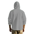 thumbnail image 7 of Puntoco Mens Hoodies Shirt Casual Athletic Workout Fashion Hooded Lightweight Jersey Sweatshirt Long Sleeve with Drawstring Winter Clothing for Men Gray XXL(XXL), 7 of 7
