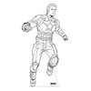 Color Me Captain America (Avengers Endgame) Cardboard Cutout Stand Up, 6 ft