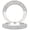 Moissanite White, variant on 3.5mm Eternity Wedding Band for Women Stackable Sterling Silver Ring Yellow Gold Plated Size 6