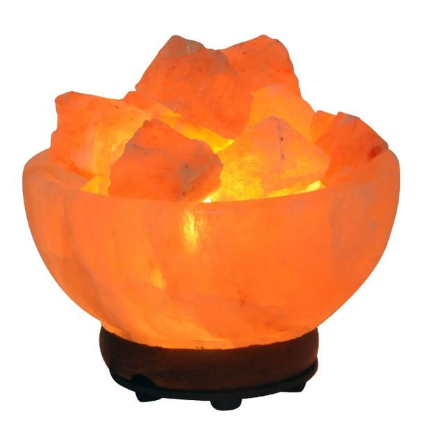 Himalayan Pink Salt Lamp Bowl with Salt Chunks, Salt Lamp, Pure