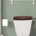 thumbnail image 2 of Renewold Vintage Wood Grain Print Toilet Tank Lid Cover with Elastic Edge, Stain-proof Decorative Cover for Bathroom, Fits Most Standard Toilets Tanks, Brown, 2 of 6