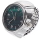 thumbnail image 5 of FELTECHELECTR Reloj de dedo con números romanos, anillo de cuarzo redondo, joyería unisex para mujeres y hombres, para Navidad, cumpleaños y fiestas, color plata., 5 of 5
