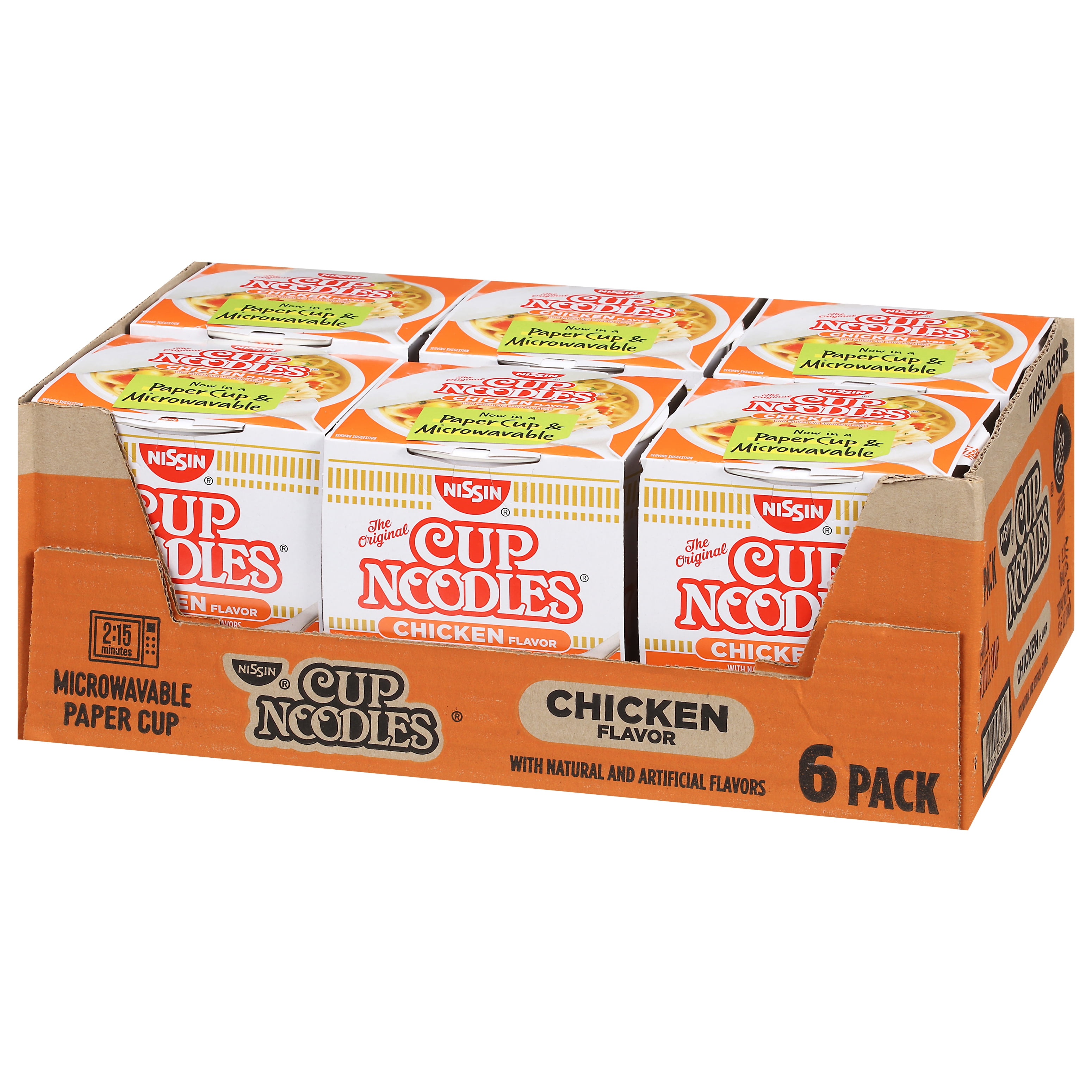 Nissin Cup Ramen, 2.25 oz Family Pack Chicken Flavor Noodles, Pack