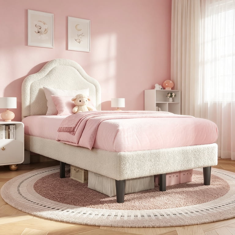 Patbrela Twin Bed, Cloud Headboard with LED Light photo 6