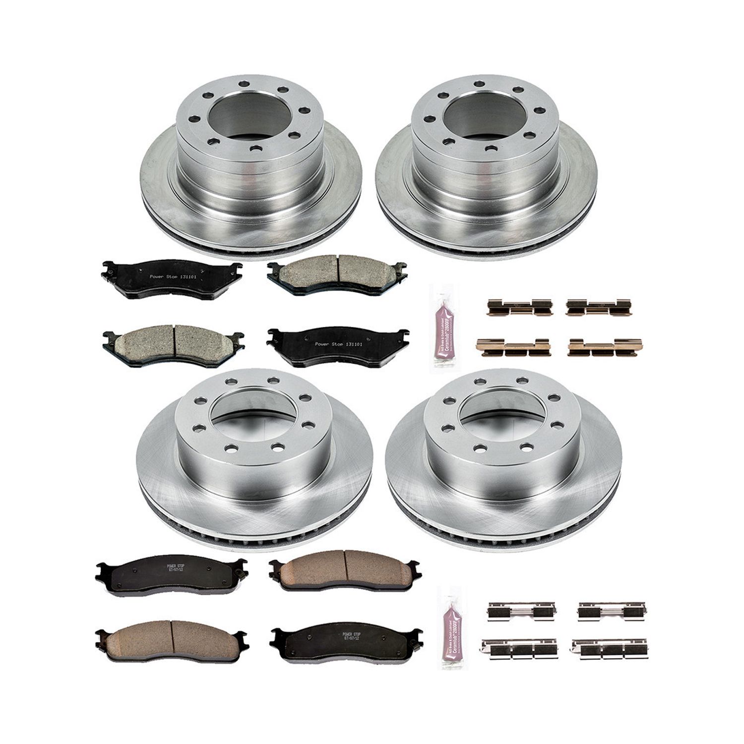 Power Stop Front and Rear Stock Replacement Brake Pad and Rotor Kit KOE5468