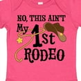 thumbnail image 4 of Inktastic No, This Ain't My 1st Rodeo Cowboy Hat and Lasso Boys or Girls Baby Bodysuit, 4 of 5