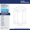 thumbnail image 6 of DreamLine Prism Lux 42 in. x 74 3/4 in. Fully Frameless Neo-Angle Shower Enclosure in Satin Black with White Base, 6 of 18
