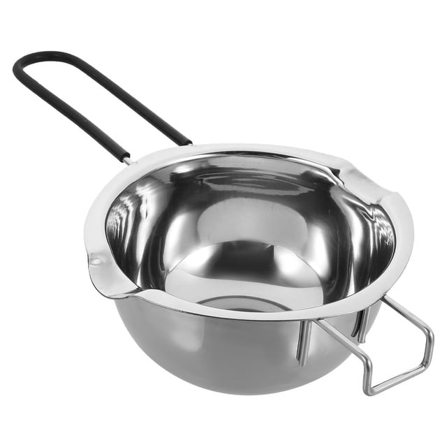 DEEPCRAFF 1Pcs Pot à Fondre le Chocolat Acier Inoxydable 304 Poignée Rouge Double Chaudière Outil de Cuisson