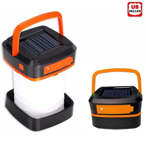LINKPAL Solar Lantern Collapsible LED Camping Lantern Rechargeable