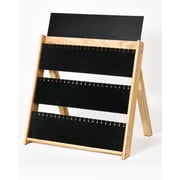 Foldable 3-Tier Necklace Display Stand, 66-Slot Jewelry Organizer for Selling