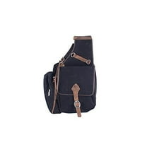 Showman Black Canvas Deluxe Saddle Bag