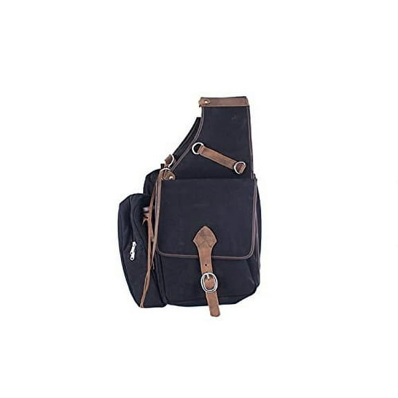 Showman Black Canvas Deluxe Saddle Bag