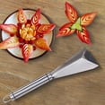 thumbnail image 3 of MIXCUT Fruit Carving Knife - DIY Platter Decoration, Stainless Steel Triangular Shape Carving Tools, DIY Fruit Vegetable Cutting Utility Knife Pumpkin Carving Kit Food Carving Mold for Home Kitchen, 3 of 8
