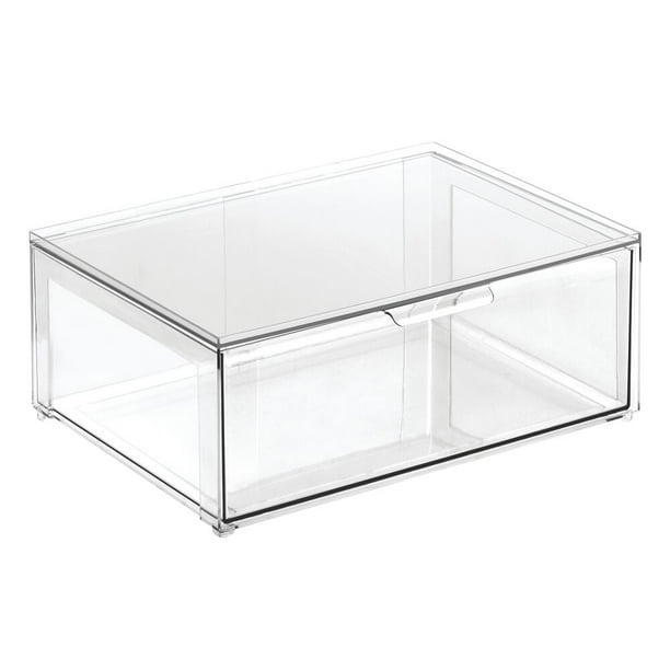 clear storage bins for drawers