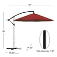 thumbnail image 2 of Pure Garden 10-Foot Offset Patio Umbrella with Easy Crank and Base (Red), 2 of 5
