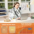 thumbnail image 4 of GARVEE Electric Heated Bed Blanket,King Size 90"x100" Cozy Faux Rabbit Fur Blanket with 4 Heating Levels & 10 Hours Auto Off Over-Heat Protection,Marble Gary, 4 of 7