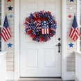 thumbnail image 6 of Miwamany Independence Day Patriotic Wreath, Red White Blue Star Hanging Ornament, 4th of July Home Party Decoration for Front Door Wall Porch Gathering, 6 of 8