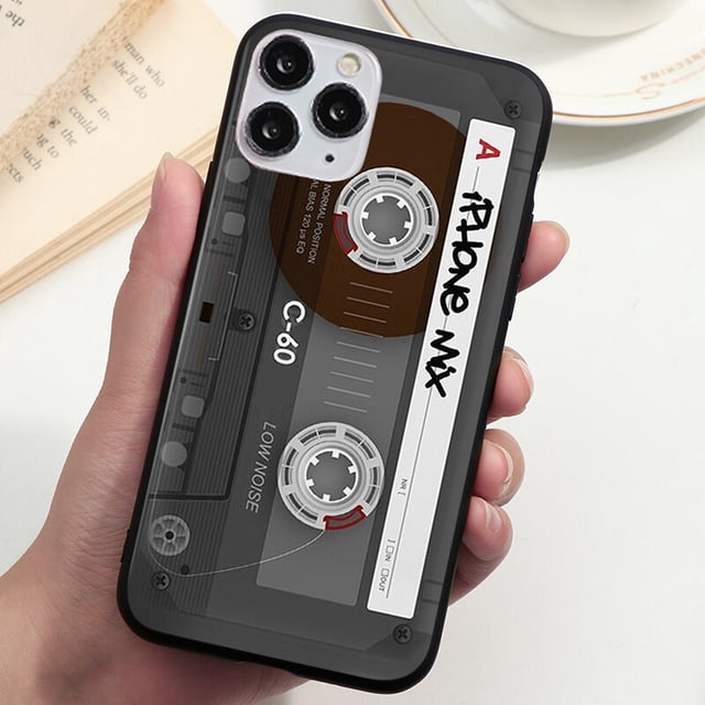 Funda blanda de estilo Retro con cinta de Cassette Vintage para iPhone 14 Pro Max 13 12 11 Pro XS Max Mini SE 2022 2020 7 8 6 6S Plus X XR Coque Tan Jianjun unisex