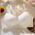 thumbnail image 3 of Bosfbaoi Solid Color Ribbed Nursing Wireless Bralette, Front Closure Adjustable Strap Lift Support Bra, Stretchable Comfort Postpartum Lingerie for Women, 3 of 9